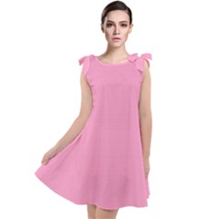 Ballet Slipper Pink	 - 	tie Up Tunic Dress by ColorfulDresses