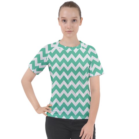 Chevron Pattern Giftt Women s Sport Raglan Tee by GardenOfOphir