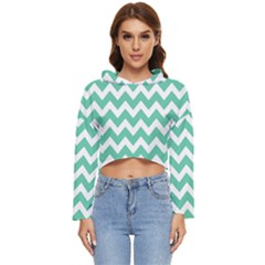 Chevron Pattern Giftt Women s Lightweight Cropped Hoodie