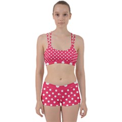 Hot Pink Polka Dots Perfect Fit Gym Set by GardenOfOphir