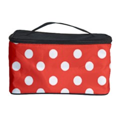 Indian Red Polka Dots Cosmetic Storage by GardenOfOphir