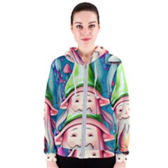 Conjure Mushroom Women s Zipper Hoodie