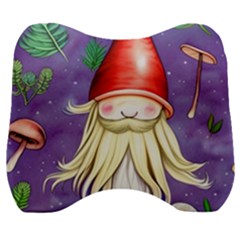 Sacred Mushroom Velour Head Support Cushion by GardenOfOphir