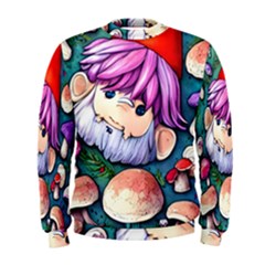 Sacred Mushroom Art Men s Sweatshirt by GardenOfOphir