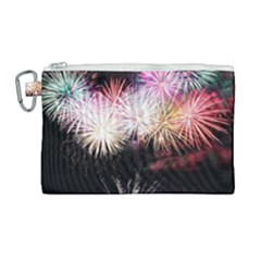 Firework Canvas Cosmetic Bag (large)