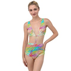 Abstract-14 Tied Up Two Piece Swimsuit by nateshop