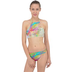 Abstract-14 Racer Front Bikini Set by nateshop