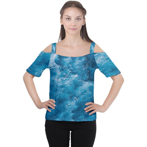 Blue Water Speech Therapy Cutout Shoulder Tee by artworkshop