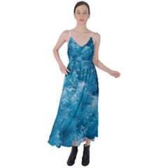 Blue Water Speech Therapy Tie Back Maxi Dress by artworkshop