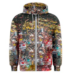 Water Droplets Men s Zipper Hoodie