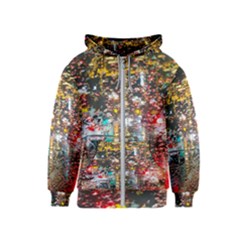 Water Droplets Kids  Zipper Hoodie