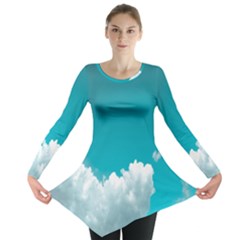 Clouds Hd Wallpaper Long Sleeve Tunic  by artworkshop