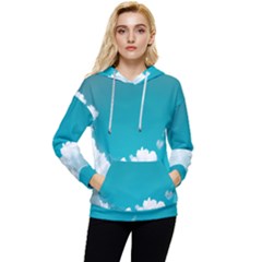 Clouds Hd Wallpaper Women s Lightweight Drawstring Hoodie by artworkshop