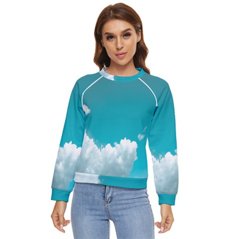 Clouds Hd Wallpaper Women s Long Sleeve Raglan Tee by artworkshop