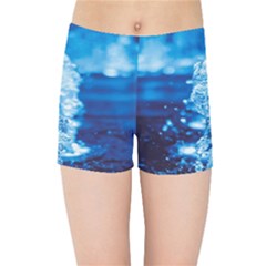 Water Blue Wallpaper Kids  Sports Shorts by artworkshop