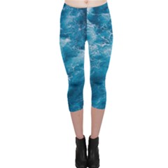 Blue Water Speech Therapy Capri Leggings  by artworkshop