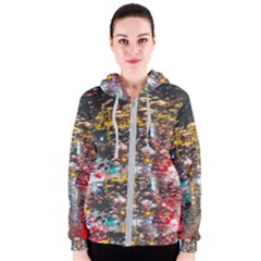 Water Droplets Women s Zipper Hoodie by artworkshop