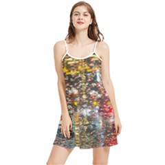 Water Droplets Summer Frill Dress by artworkshop