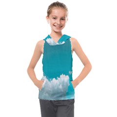 Clouds Hd Wallpaper Kids  Sleeveless Hoodie by artworkshop