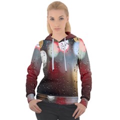 Rain On Window Women s Overhead Hoodie by artworkshop