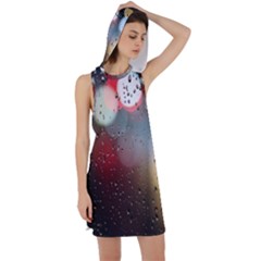 Rain On Window Racer Back Hoodie Dress by artworkshop