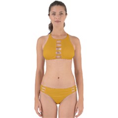 Gamboge Orange	 - 	perfectly Cut Out Bikini Set by ColorfulSwimWear