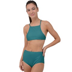 Celadon Green	 - 	high Waist Tankini Set