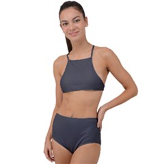 Iron Grey	 - 	high Waist Tankini Set