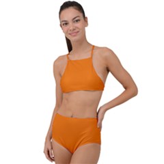 Turmeric Orange	 - 	high Waist Tankini Set