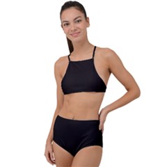 Smokey Black	 - 	high Waist Tankini Set