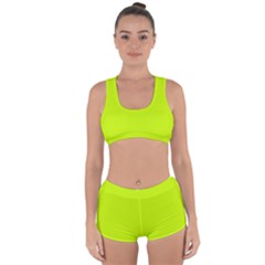 Volt Yellow	 - 	racerback Boyleg Bikini Set