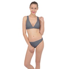 Dim Grey	 - 	classic Banded Bikini Set by ColorfulSwimWear