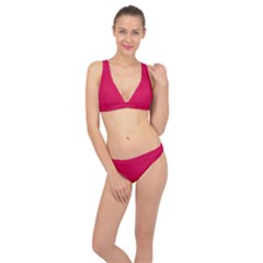 Spanish Carmine	 - 	classic Banded Bikini Set by ColorfulSwimWear