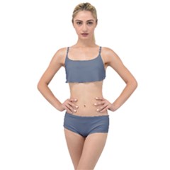 Jet Grey	 - 	layered Top Bikini Set by ColorfulSwimWear