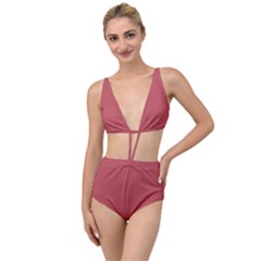 Bitter Sweet Shimmer Red	 - 	tied Up Two Piece Swimsuit