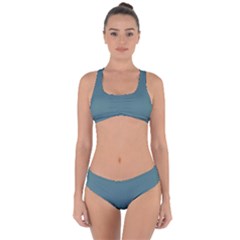 Beetle Green	 - 	criss Cross Bikini Set by ColorfulSwimWear