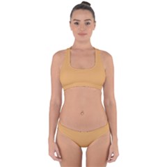 Earth Yellow	 - 	cross Back Hipster Bikini Set by ColorfulSwimWear