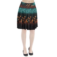 Mushroom Giant Explore 3d Pleated Skirt by Ravend