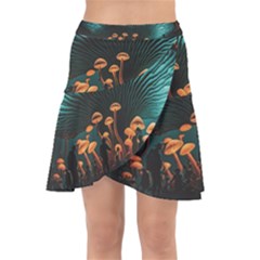 Mushroom Giant Explore 3d Wrap Front Skirt by Ravend