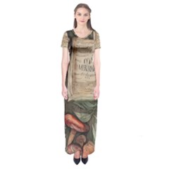 Magic Mushroom Conjure Charm Short Sleeve Maxi Dress by GardenOfOphir