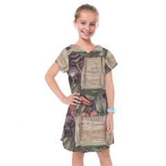 Magic Mushroom Conjure Charm Kids  Drop Waist Dress by GardenOfOphir