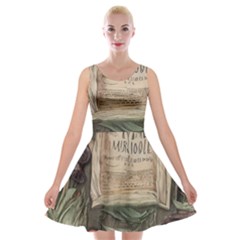 Magic Mushroom Conjure Charm Velvet Skater Dress by GardenOfOphir