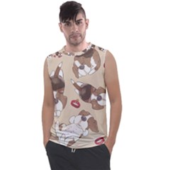 Beagle Satin Short Sleeve Pajamas Set Men s Regular Tank Top by coretdikit