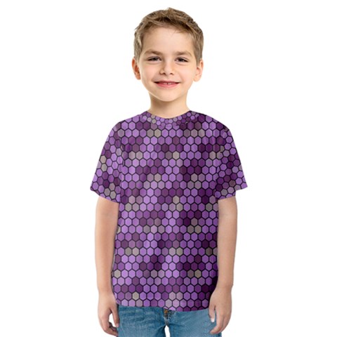 Pattern Seamless Design Decorative Hexagon Shapes Kids  Sport Mesh Tee by Ravend