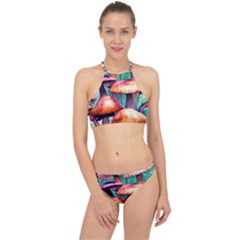 Charming Toadstool Racer Front Bikini Set by GardenOfOphir