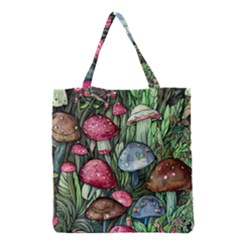 Magicians  Mushrooms Grocery Tote Bag by GardenOfOphir