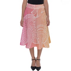 Unicorm Orange And Pink Perfect Length Midi Skirt by lifestyleshopee