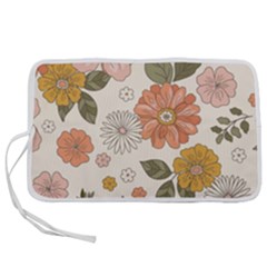 Flower Petals Plants Floral Print Pattern Design Pen Storage Case (m) by Ravend