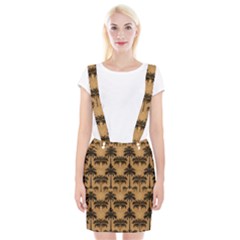 Ai Generated Camels Palm Trees Pattern Braces Suspender Skirt by Ravend