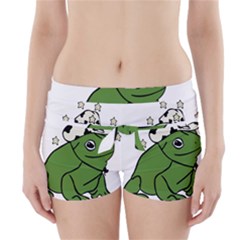 Frog With A Cowboy Hat Boyleg Bikini Wrap Bottoms